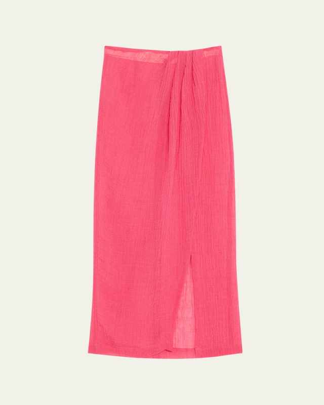 Gauze Sarong Maxi Skirt
